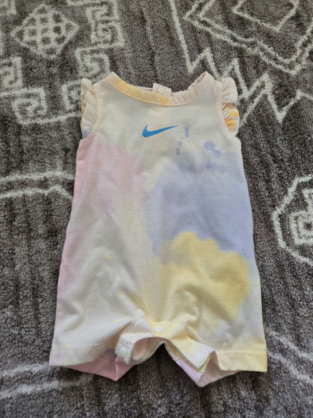 Nike Baby Tie-Dye Sleeveless Romper - Pastel Multi Size Newborn